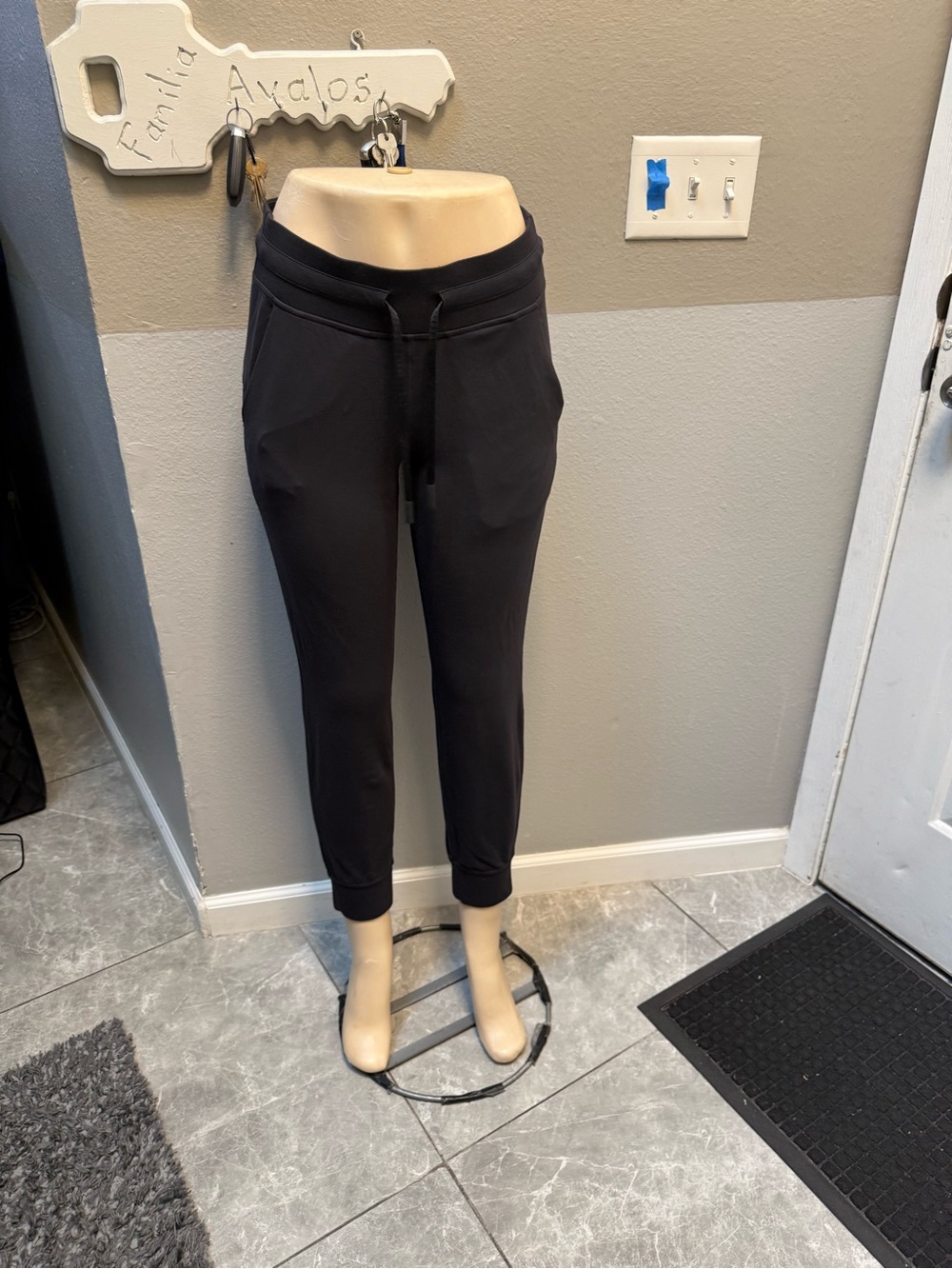 lululemon Black Jogger Pants with Drawstring